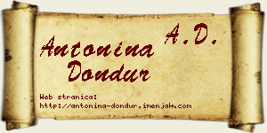 Antonina Dondur vizit kartica